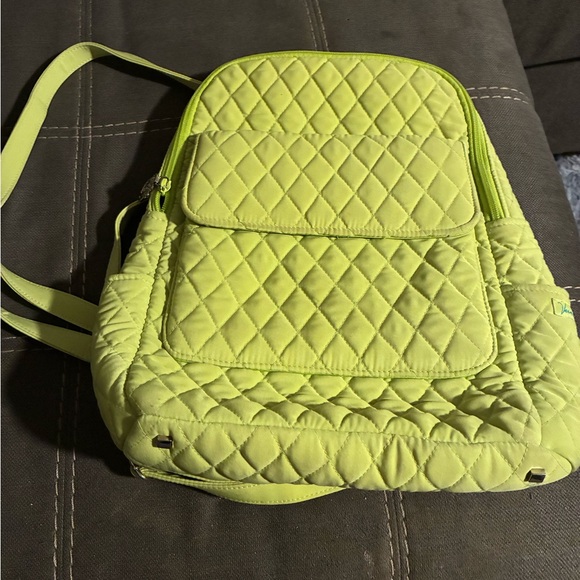 Vera Bradley Handbags - Vera Bradley Quilted Lime Green Backpack